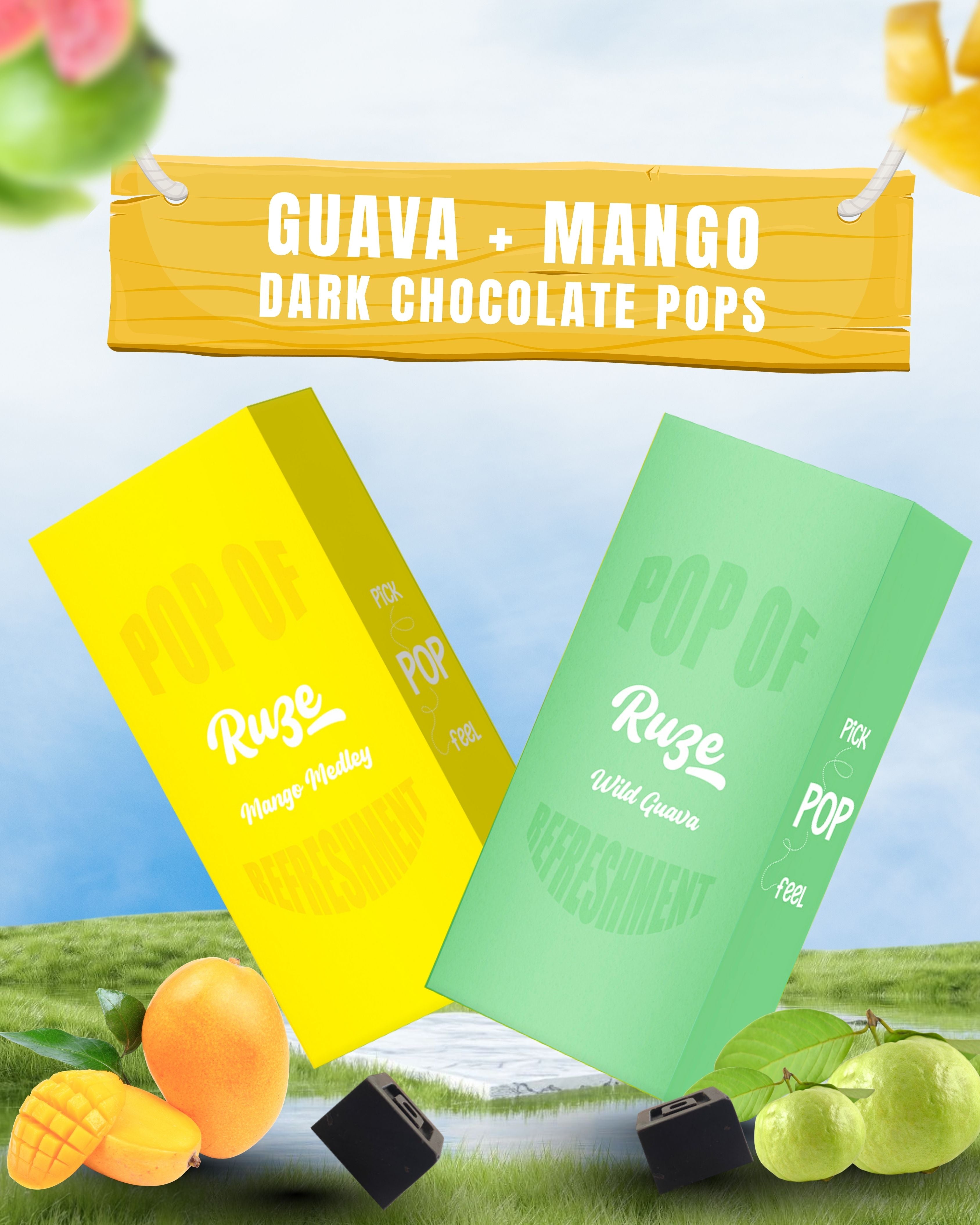Wild Guava + Mango Medley Dark Chocolate