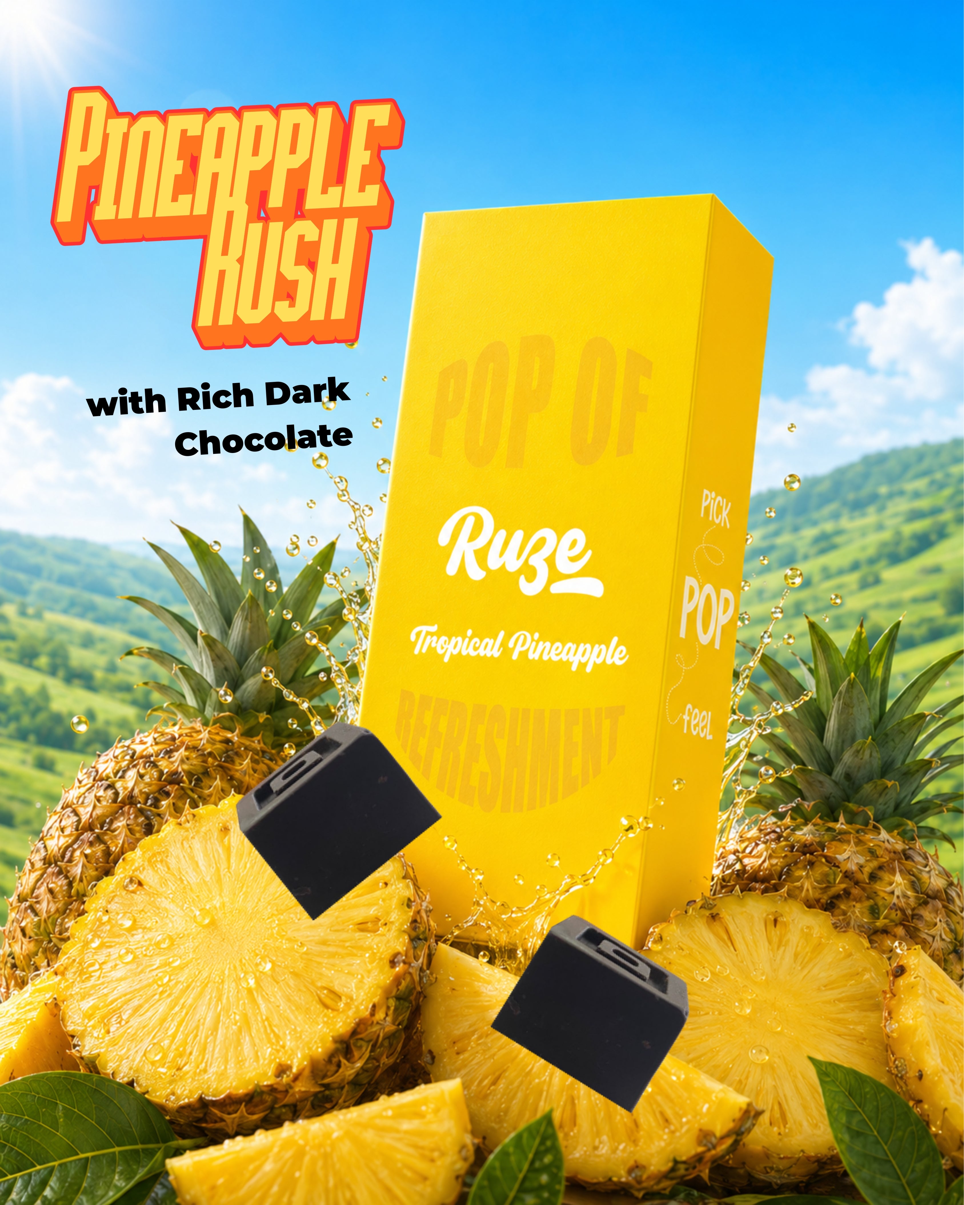Tropical Pineapple Dark Chocolate (Box of 10)