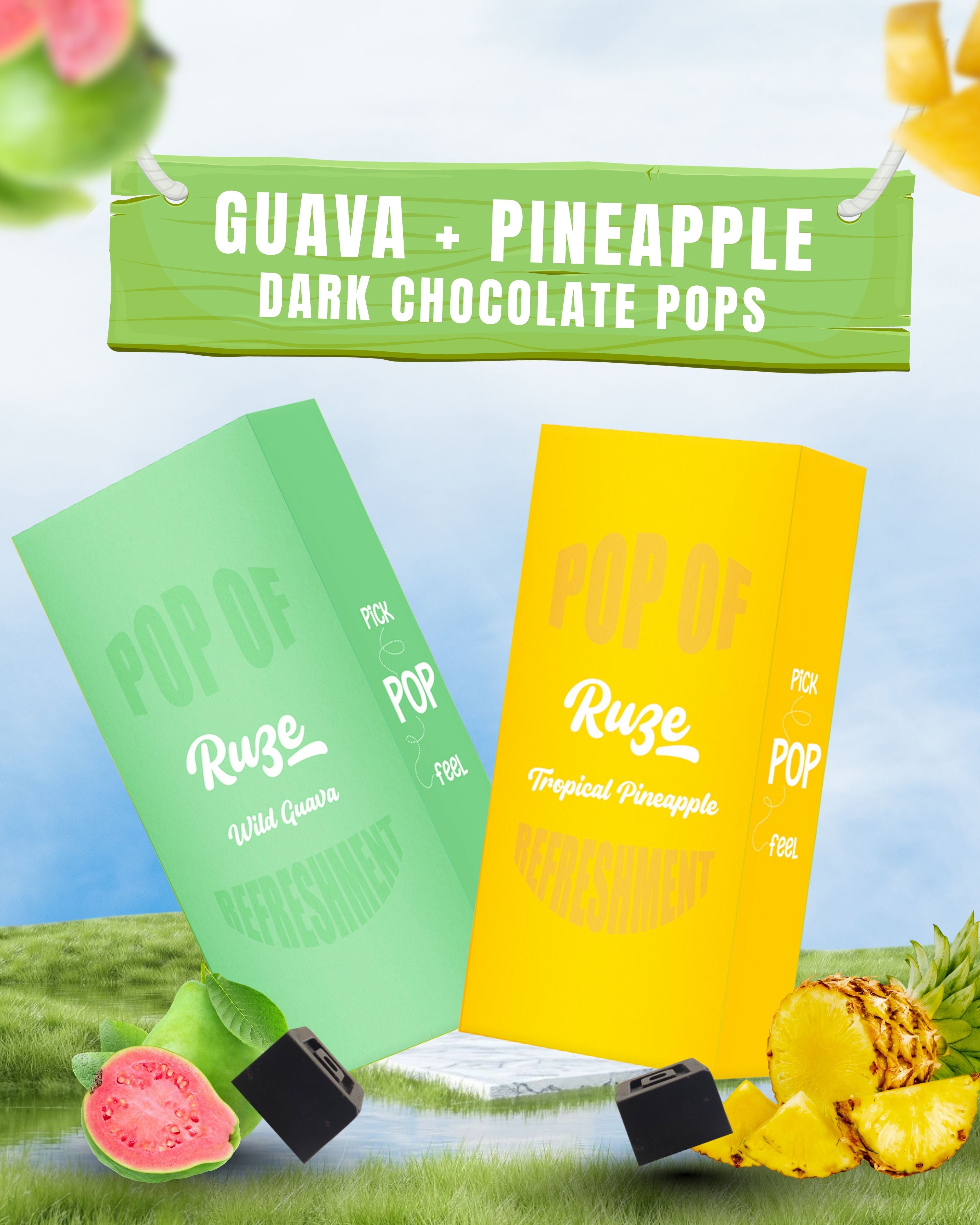 Wild Guava + Tropical Pineapple Dark Chocolate