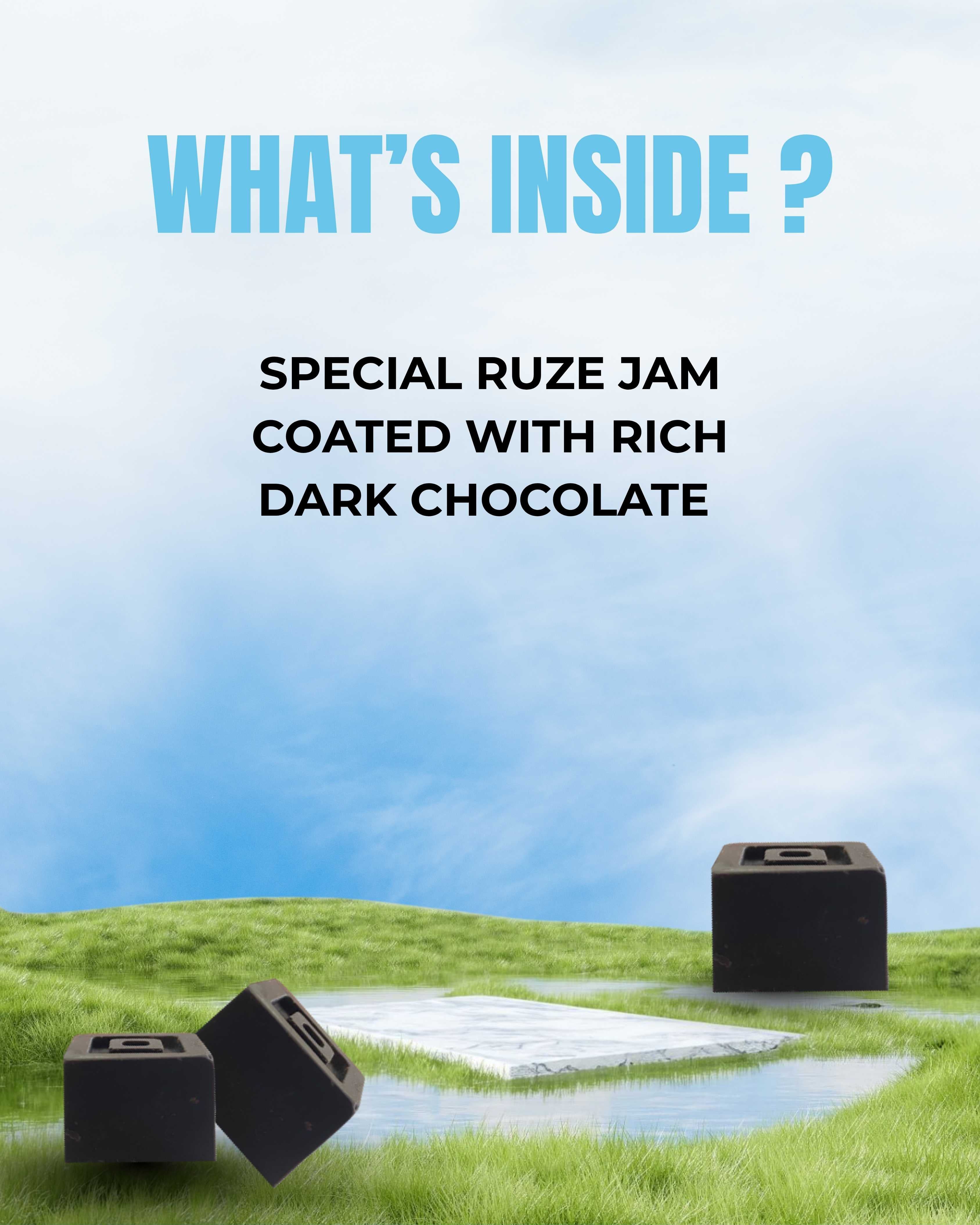 Classic Ruze + Sunny Saffron Dark Chocolate